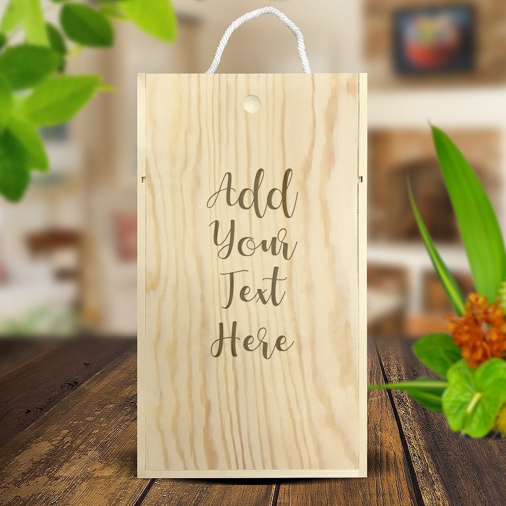 Add Your Own Message Double Wine Box