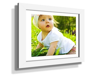38 x 53cm White Framed Print - White Matting