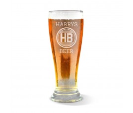Monogram Engraved Premium Beer Glass