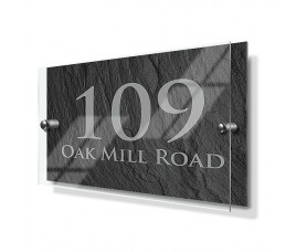 Slate Effect Premium Acrylic Front House Sign