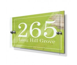 Weathered Green Beach House Effect Premium Acrylic Front House Sign