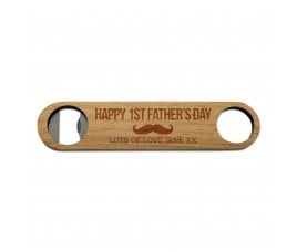 1st Father's Day Wooden Bottle Opener