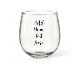 Add Your Own Message Stemless Wine Glass