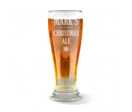 Christmas Ale Engraved Premium Beer Glass
