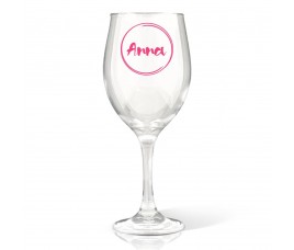 Name in Circle Wine Glass