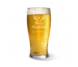 Star Engraved Standard Beer Glass