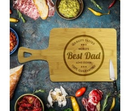 Best Dad Rectangle Bamboo Serving Board