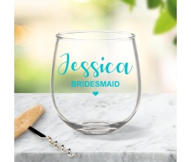 Bridesmaid Stemless Wine Glass