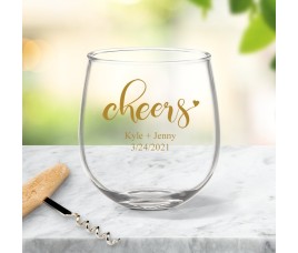 Couple Cheers Stemless Wine Glass