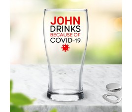 Covid Standard Beer Glass