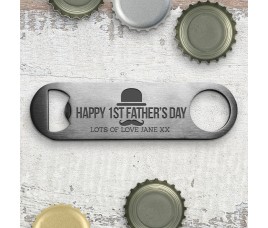 First Father's Day Engraved Bottle Opener