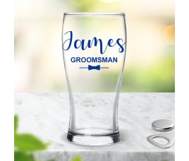 Groomsman Standard Beer Glass