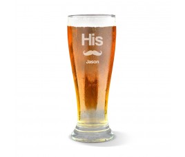 His Engraved Premium Beer Glass