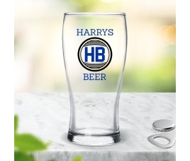 Initial Standard Beer Glass