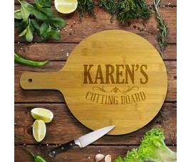 Karen's Cutting Round Bamboo Serving Board