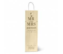 Mr & Mrs Single Wine Box