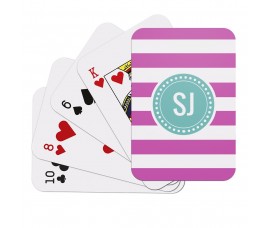 Pink Stripe Playing Cards