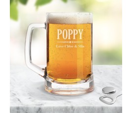Poppy Glass Beer Mug