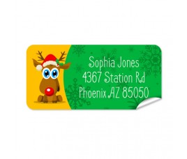 Reindeer Return Address Label