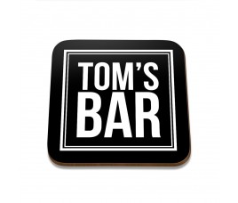 Tom's Bar Square Coaster