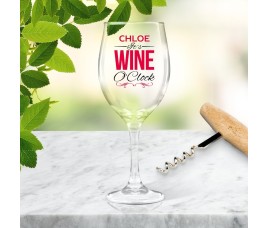 Wine O'Clock Wine Glass