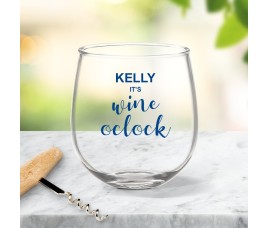 Wine Time Stemless Wine Glass