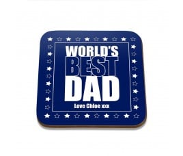 World's Best Dad Square Coaster