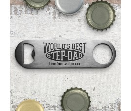 World's Best Step Dad Engraved Bottle Opener