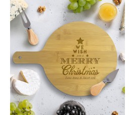 Star Round Bamboo Serving Board