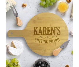 Karen's Cutting Round Bamboo Serving Board