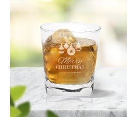 Bauble Engraved Tumbler Glass