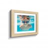 33x38cm Raw Oak Frame with White Border (17x22cm Print)