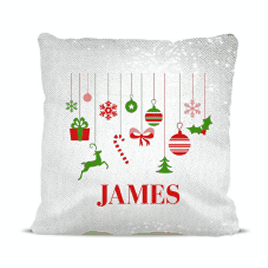 Hanging Ornaments Magic Sequin Cushion Cover